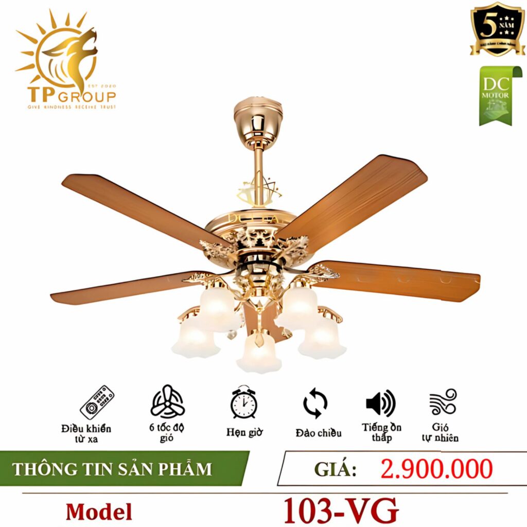 Quạt trần DCT FAN 103 6 Quạt trần DCT FAN 103