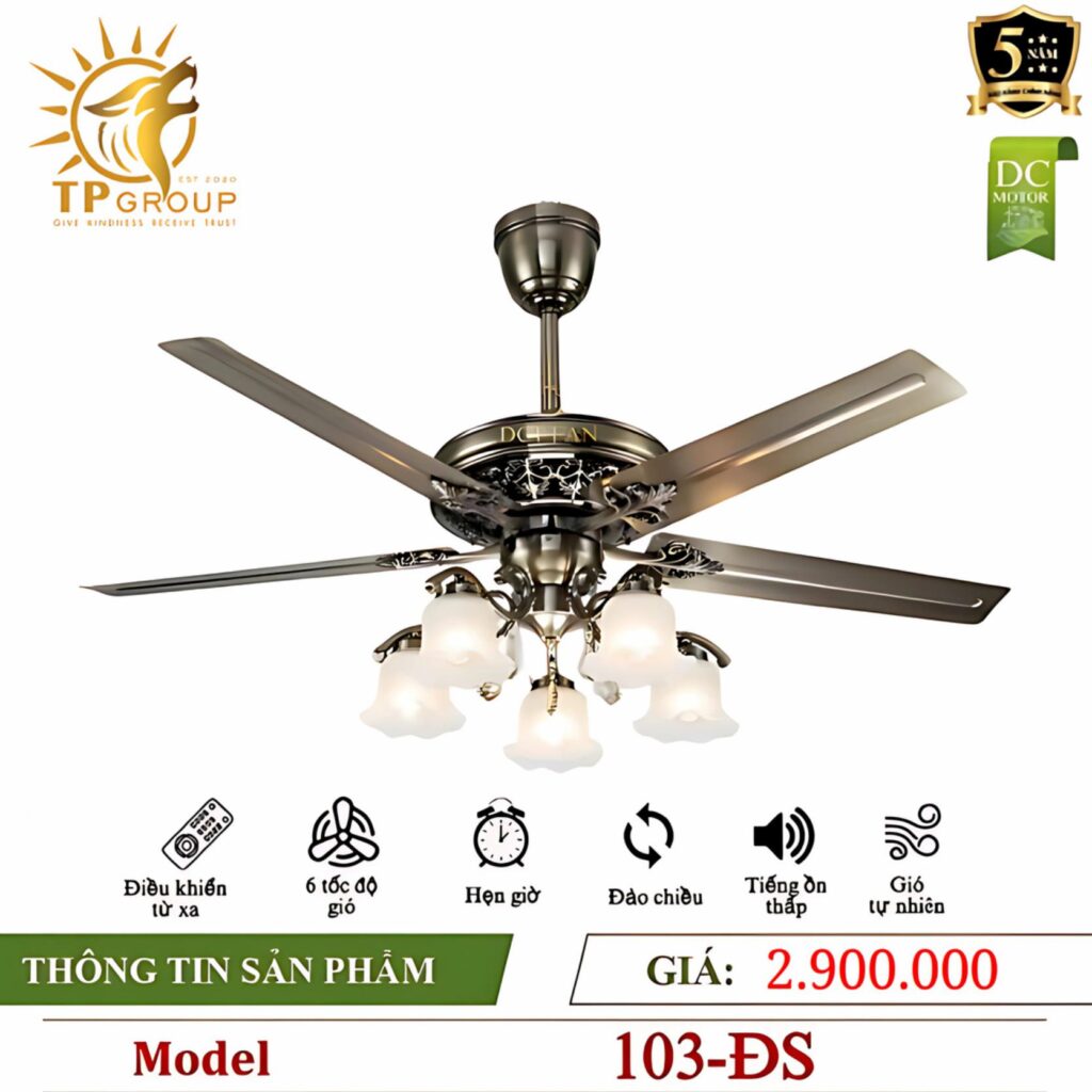 Quạt trần DCT FAN 103 9 Quạt trần DCT FAN 103