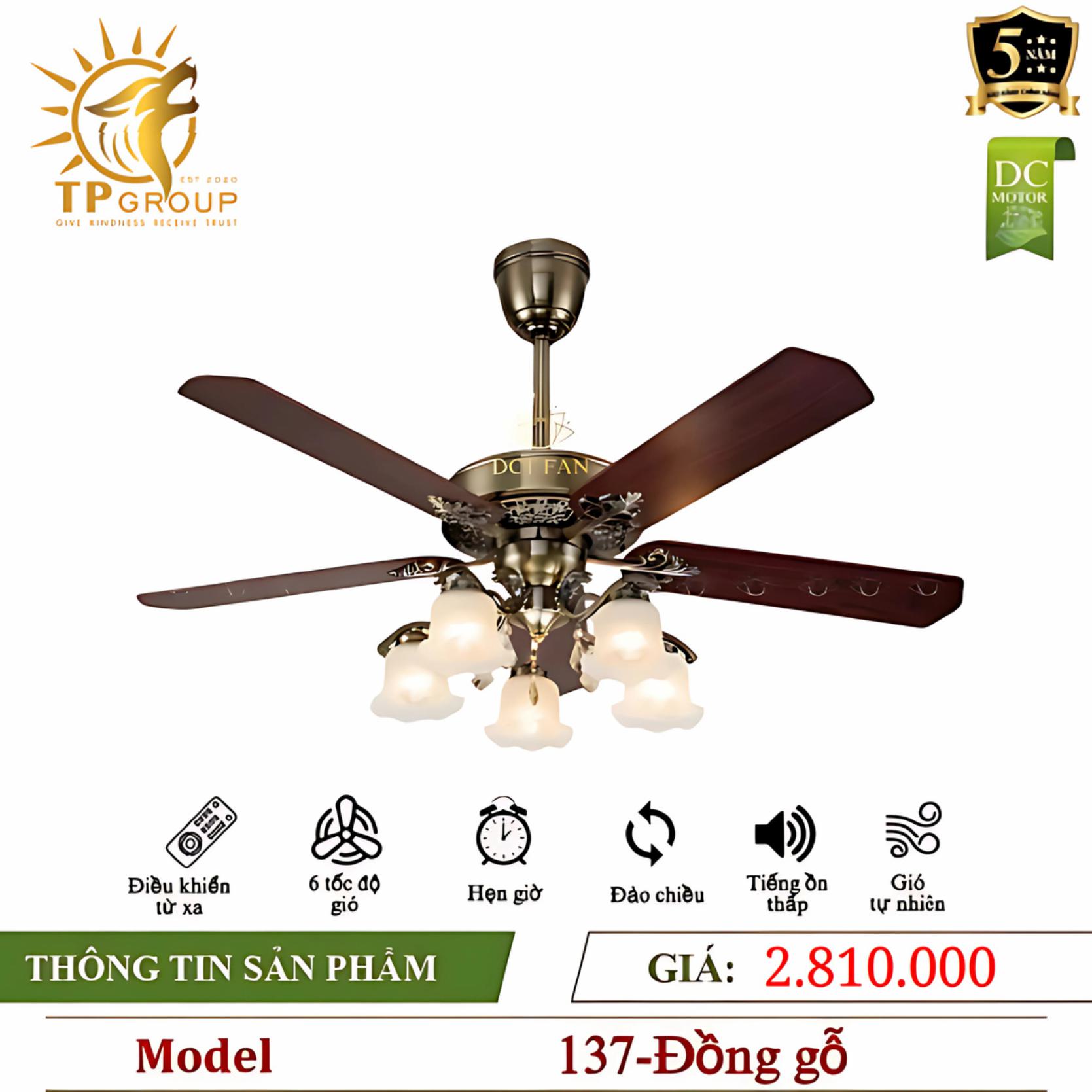 Quạt trần đèn DCT FAN 137 3 Quạt trần đèn DCT FAN 137