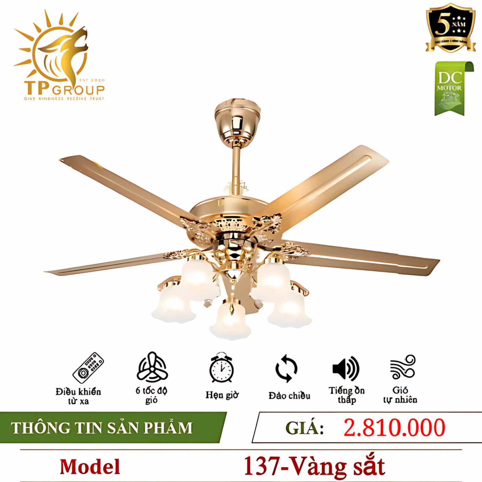 Quạt trần đèn DCT FAN 137 5 Quạt trần đèn DCT FAN 137