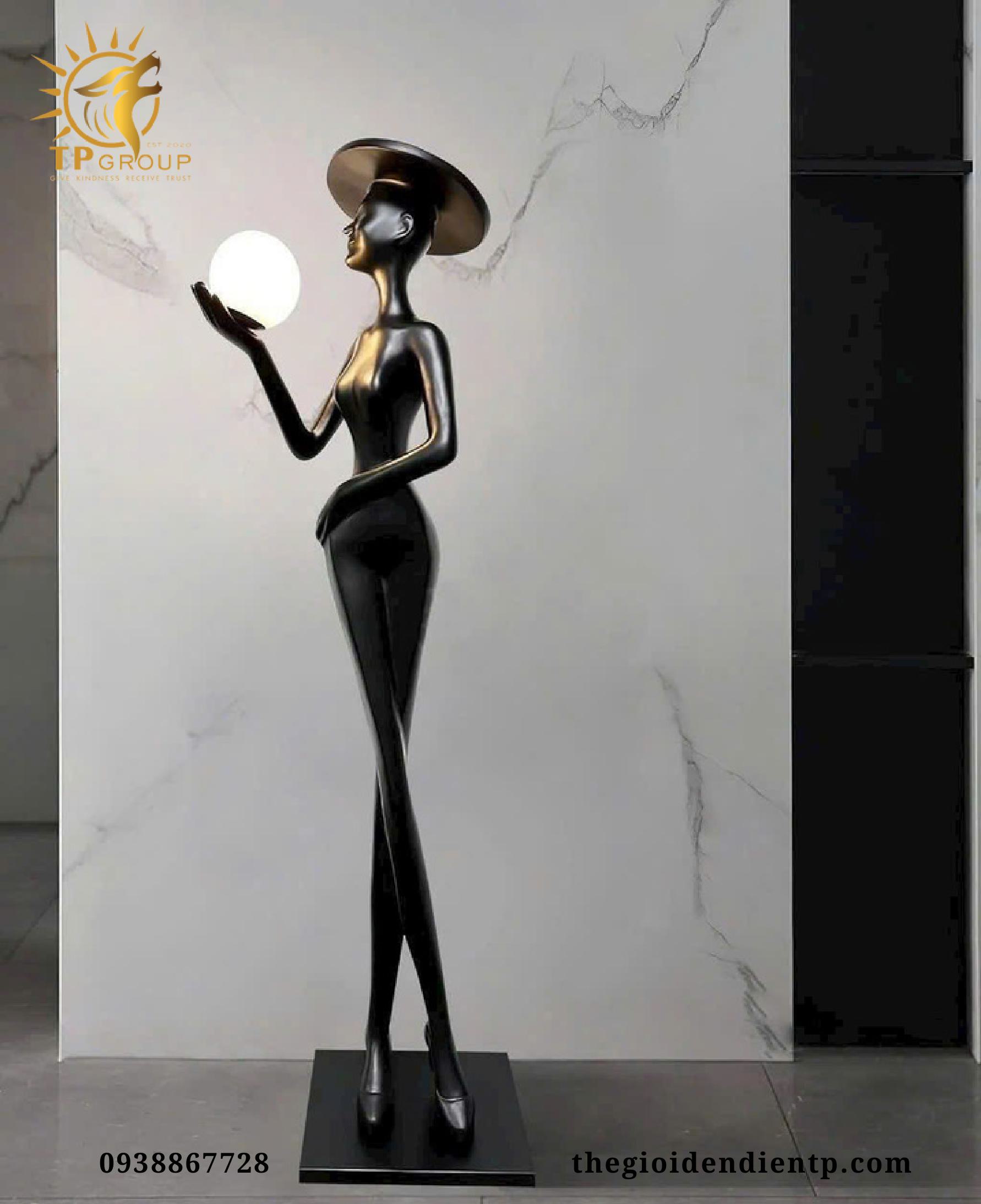Tượng Đèn Cô Gái TPDS001 5 Tượng Đèn Cô Gái TPDS001