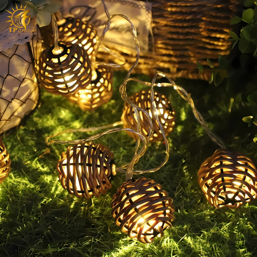 Dây đèn LED trái thông decor tiệc sân vườn ZX6510 9 Dây đèn LED trái thông decor tiệc sân vườn ZX6510