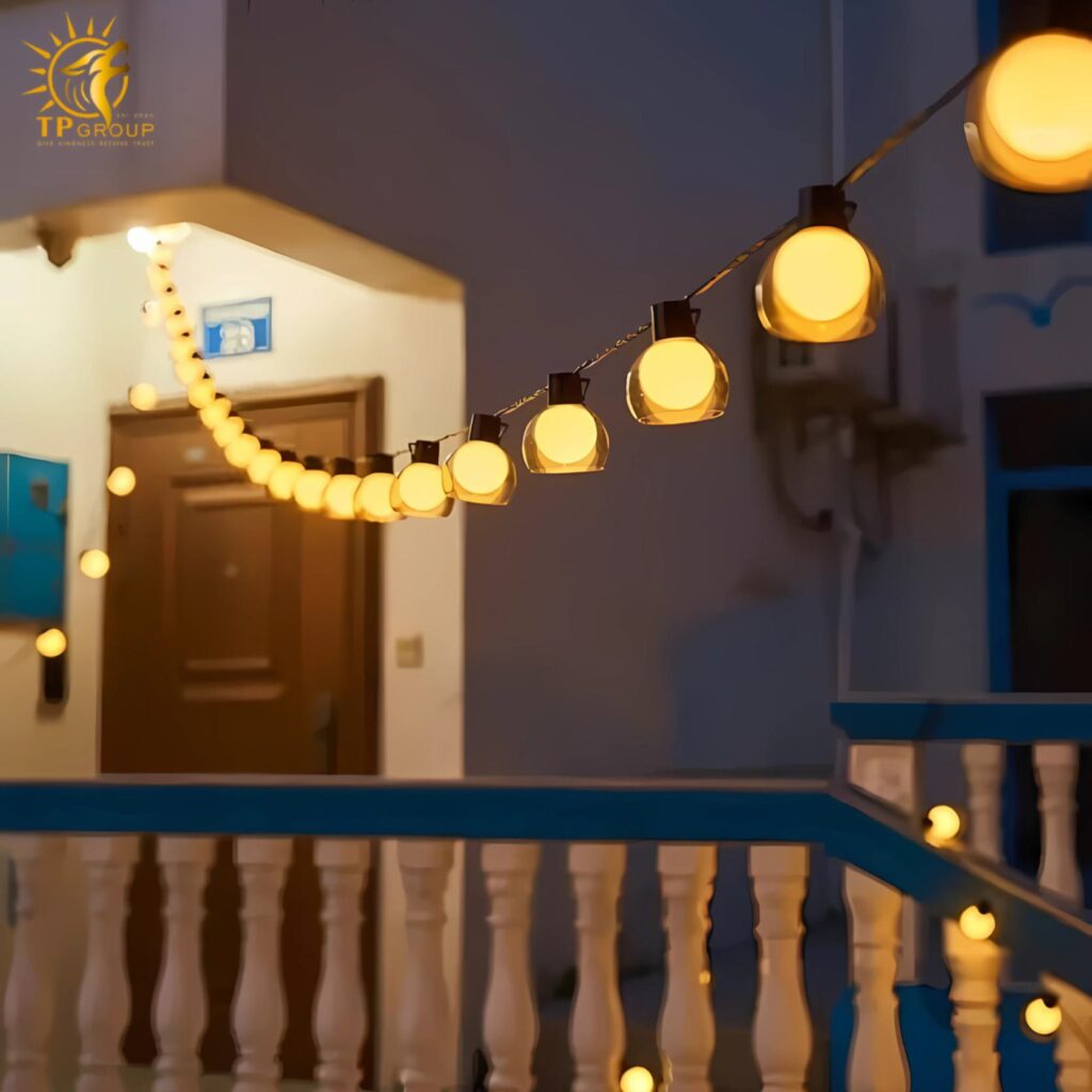 Dây đèn bong bóng trang trí tiệc sân vườn GB1019 15 Dây đèn bong bóng trang trí tiệc sân vườn GB1019