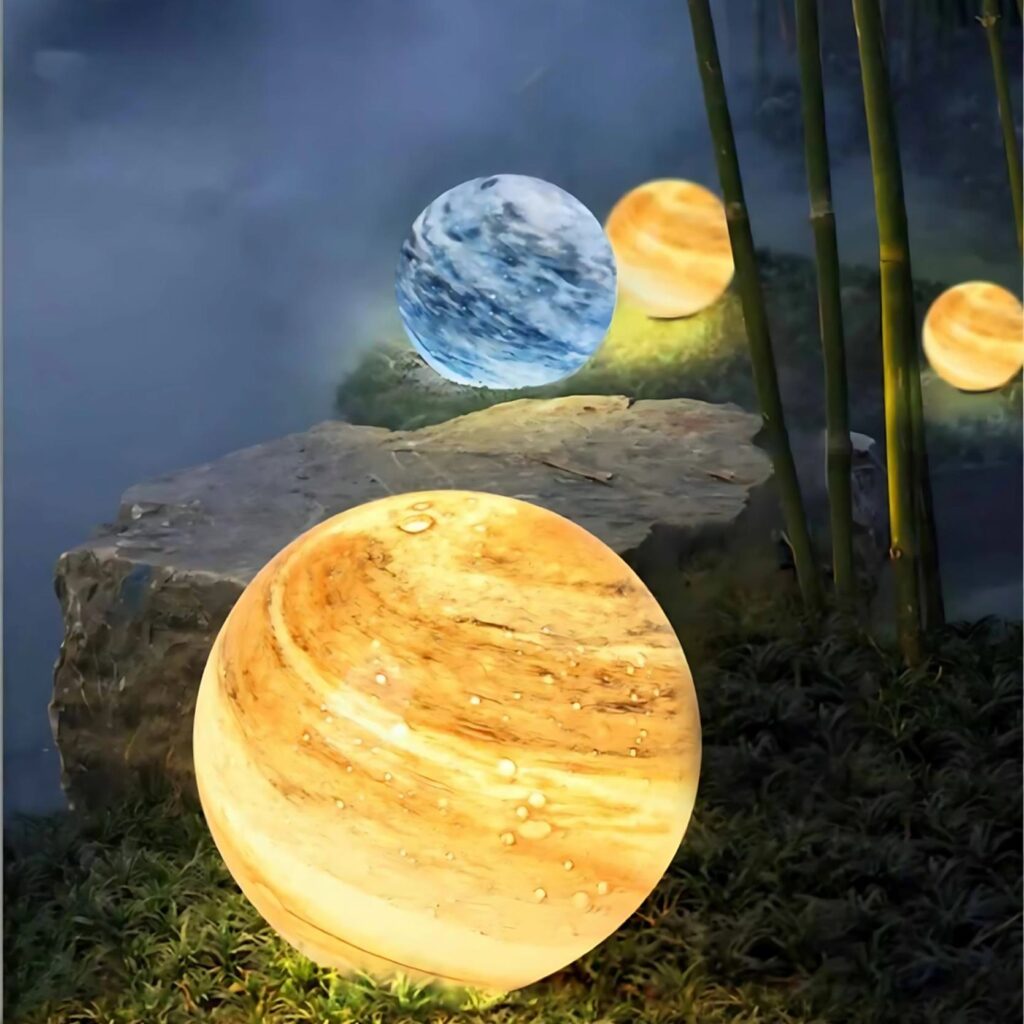 Đèn cắm cỏ trang trí mô hình tiểu hành tinh KE0224 15 Đèn cắm cỏ trang trí mô hình tiểu hành tinh KE0224