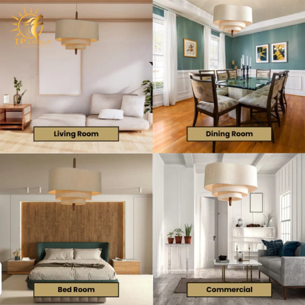 Đèn chính phòng khách thời trung cổ của Pháp, đèn phòng ngủ nhà hàng TPDT006