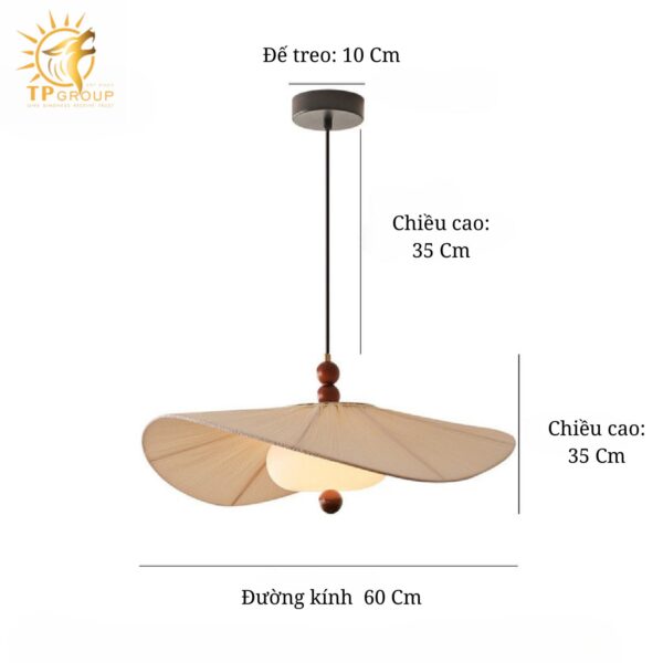 Đèn chùm Nanyang phong cách Pháp thời trung cổ mũ rơm TPDT008 (7)