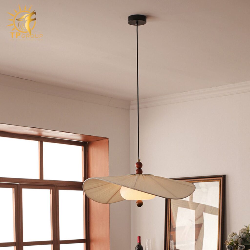 Đèn chùm Nanyang phong cách Pháp thời trung cổ mũ rơm TPDT008