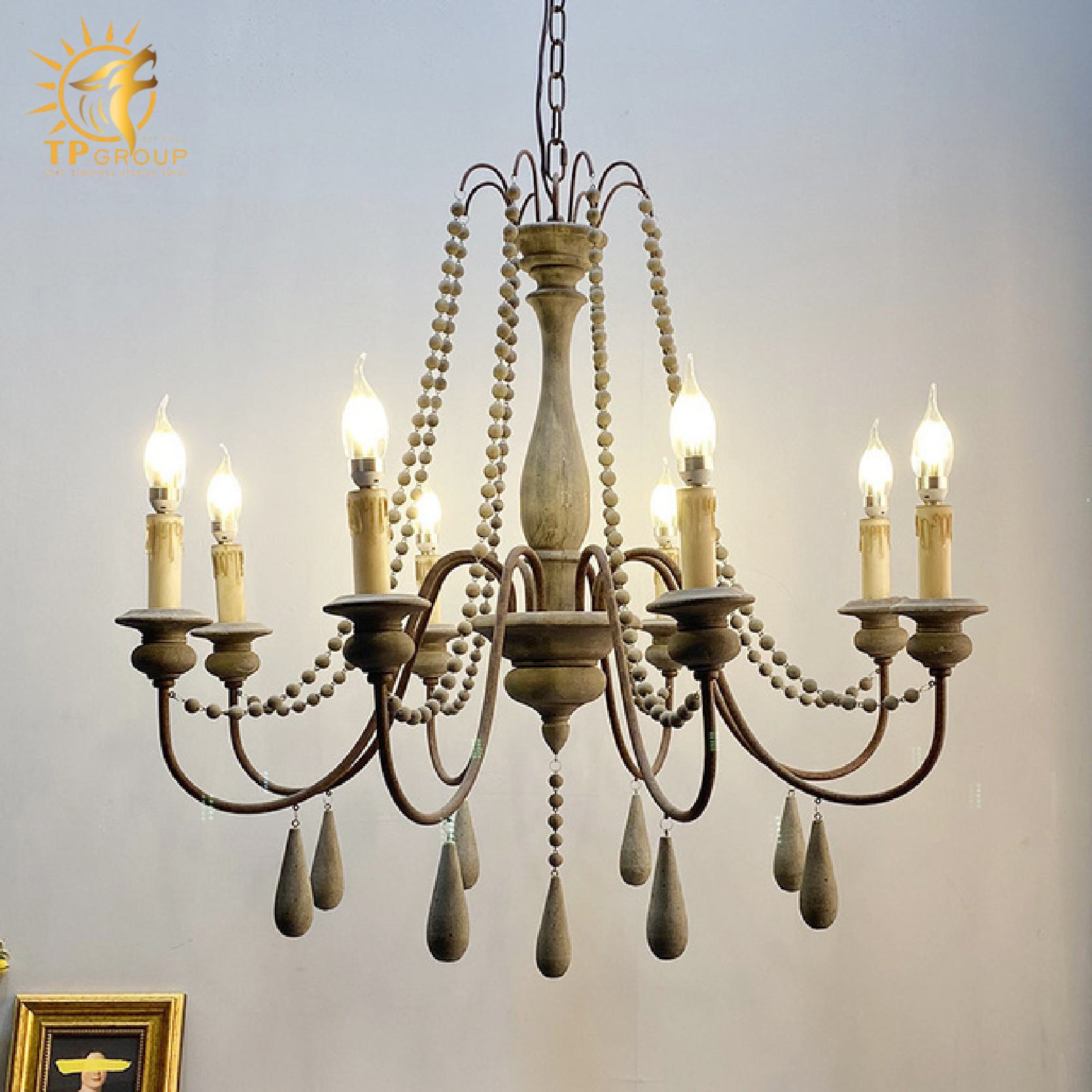 Đèn chùm phòng khách cổ điển Mỹ sắt gỗ nguyên khối cổ điển TPDC003 4 Đèn chùm phòng khách cổ điển Mỹ sắt gỗ nguyên khối cổ điển TPDC003 (3)