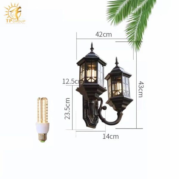 Đèn gắn tường đôi kiểu dáng cổ kính sang trọng WK6689