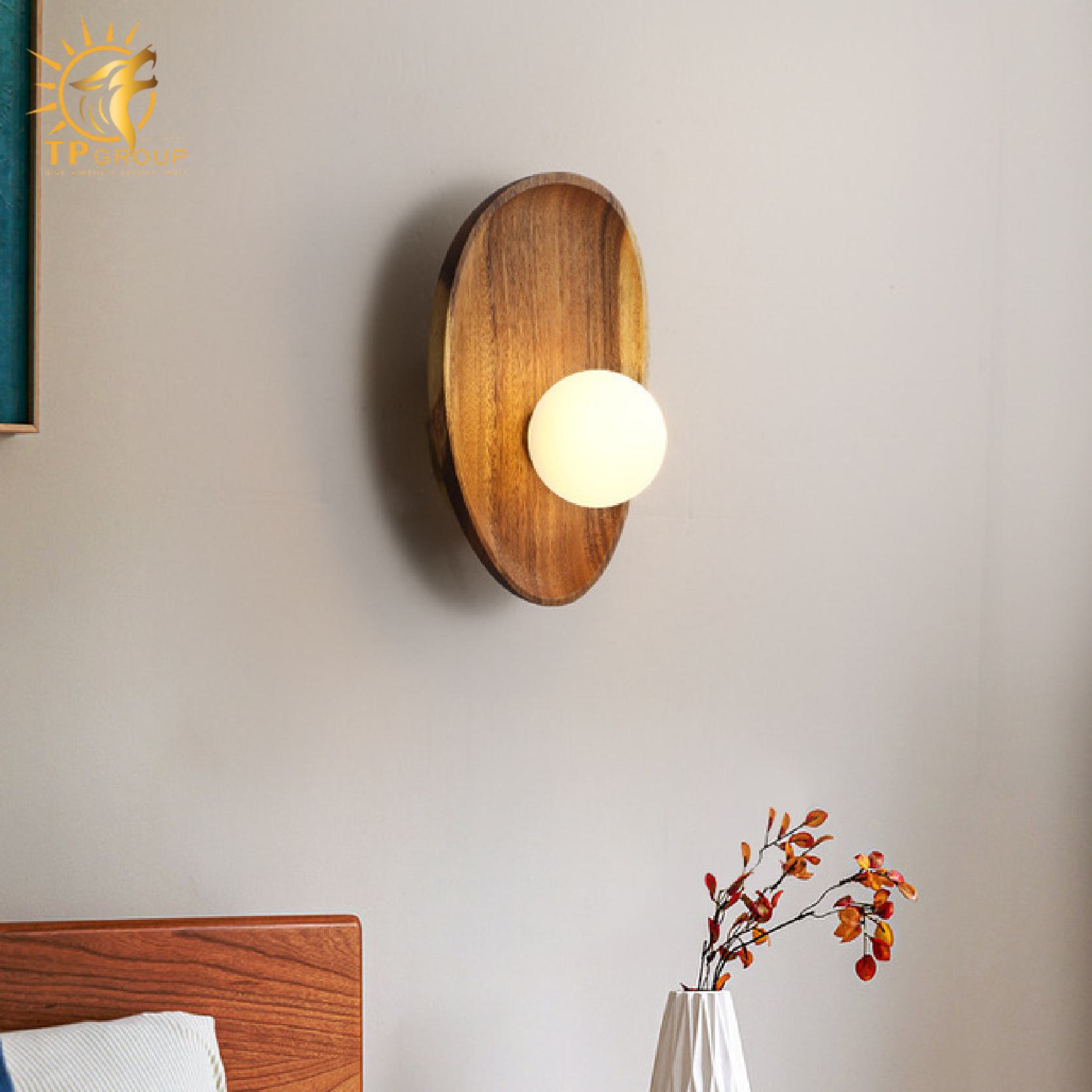 Đèn gỗ nguyên khối wabi-sabi đơn giản TPDV010