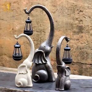 Đèn led mô hình chú voi trang trí sân vườn HNE747