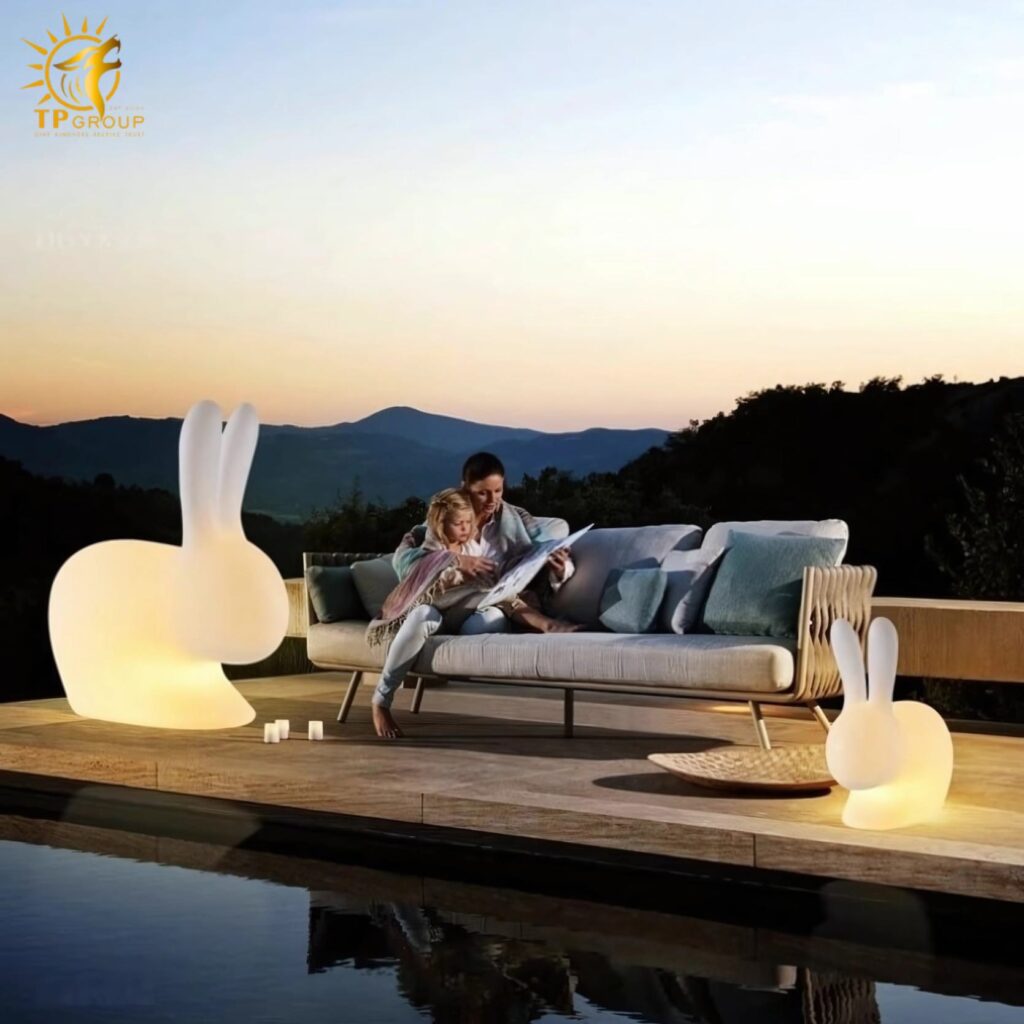 Đèn led thỏ ngọc 16 màu sân vườn ngoài trời DG2107 11 Đèn led thỏ ngọc 16 màu sân vườn ngoài trời DG2107