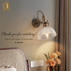 Đèn ngủ đầu giường thủy tinh phòng ngủ hiện đại TPDV005