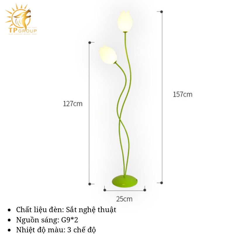 Đèn sàn hoa Tulip sáng tạo cuốn hút TPDS003 8 Đèn sàn hoa Tulip sáng tạo cuốn hút TPDS003