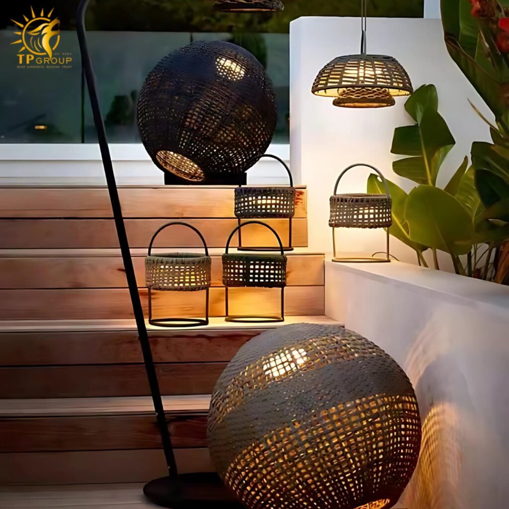 Đèn sàn hình cầu C9005 14 Đèn sàn ngoài trời hình cầu decor sân vườn C9005