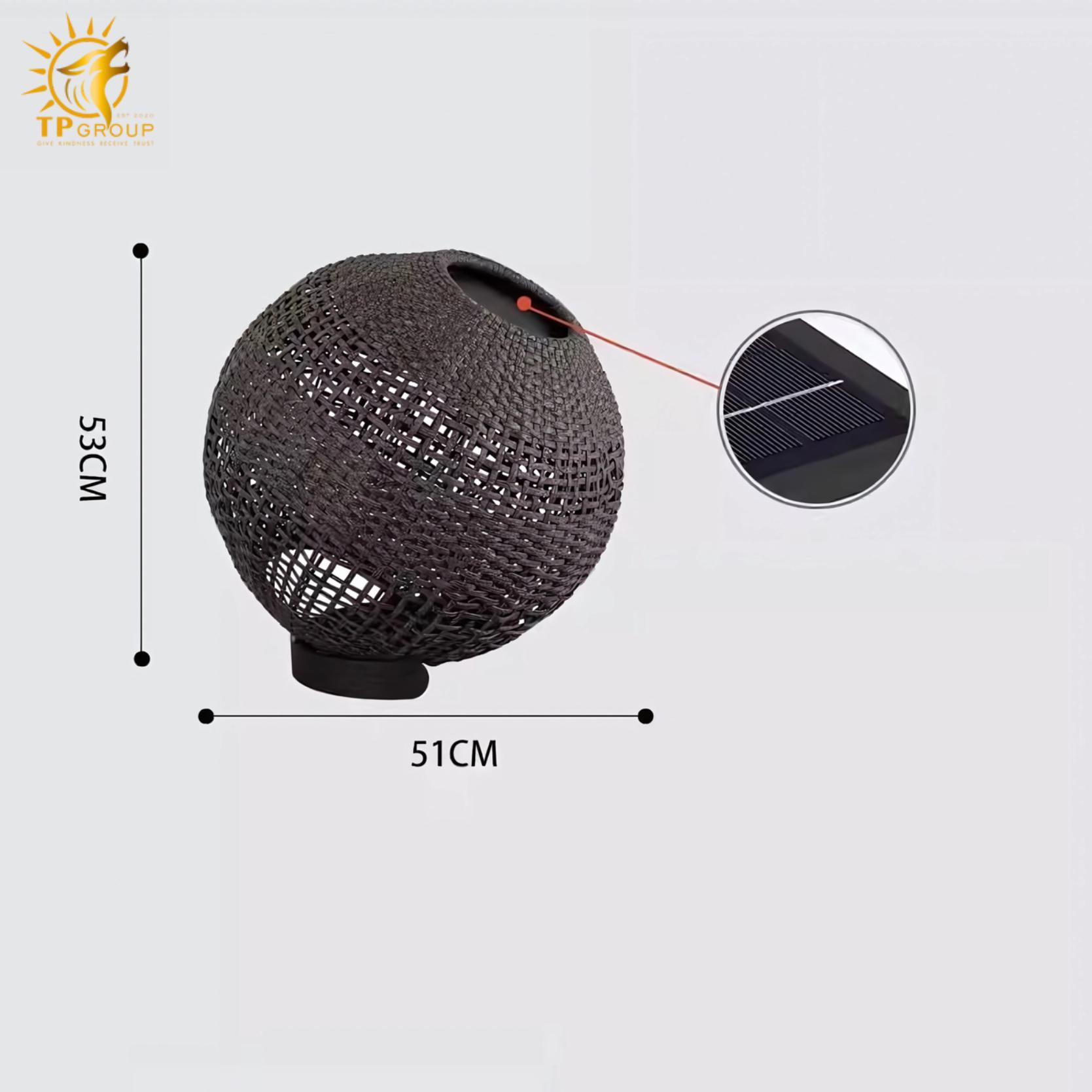 Đèn sàn hình cầu C9005 9 Đèn sàn ngoài trời hình cầu decor sân vườn C9005