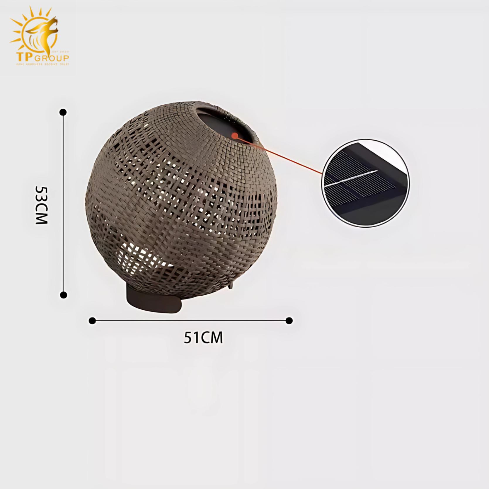 Đèn sàn hình cầu C9005 10 Đèn sàn ngoài trời hình cầu decor sân vườn C9005