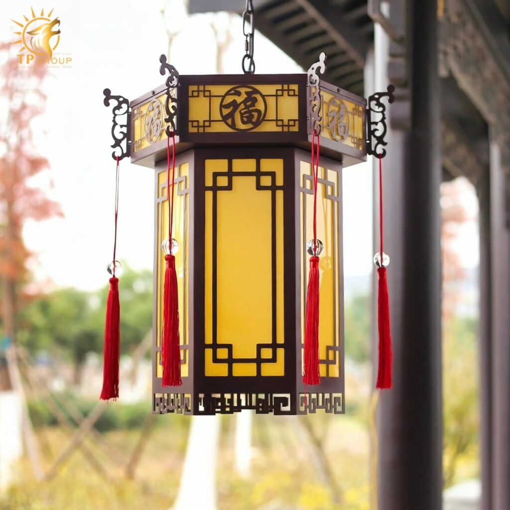 Đèn thả hành lang chống nước phong cách Á Đông DD034