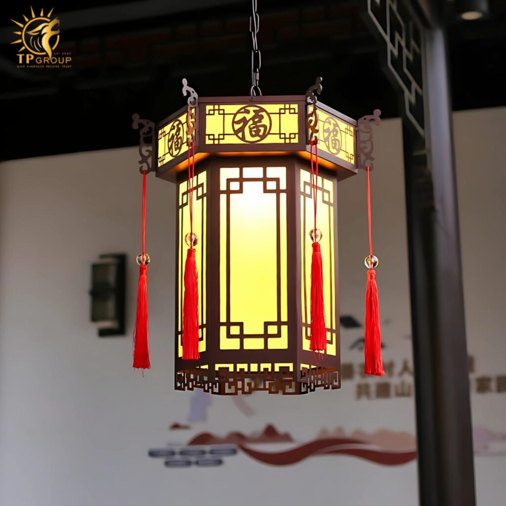 Đèn thả hành lang chống nước phong cách Á Đông DD034