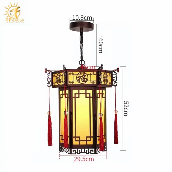 Đèn thả hành lang chống nước phong cách Á Đông DD034