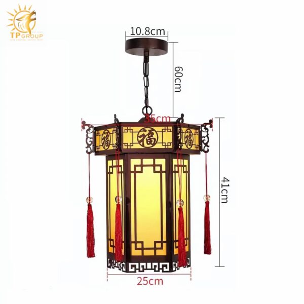 Đèn thả hành lang chống nước phong cách Á Đông DD034