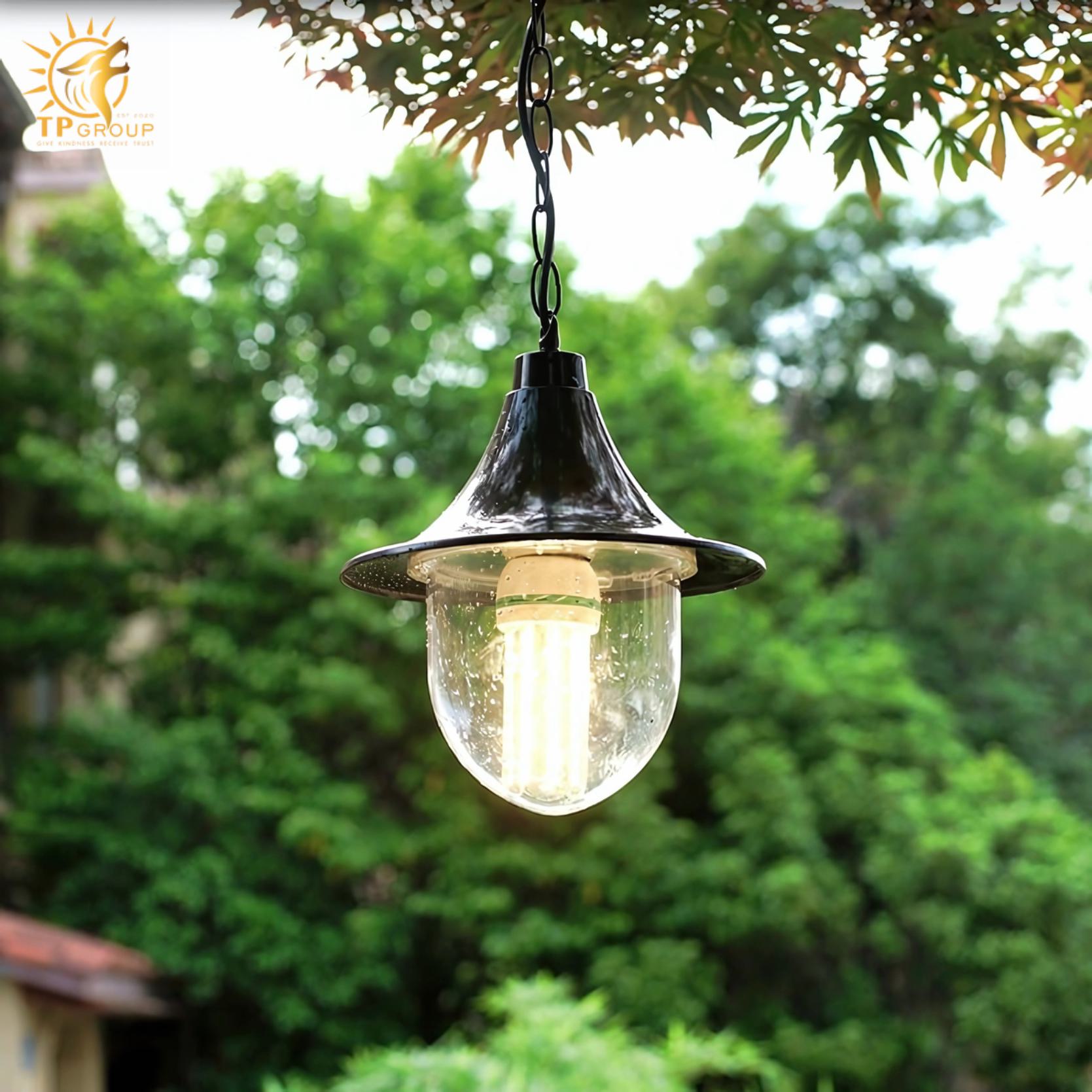 Đèn thả mái hiên chiếu sáng lối đi biệt thự DD036