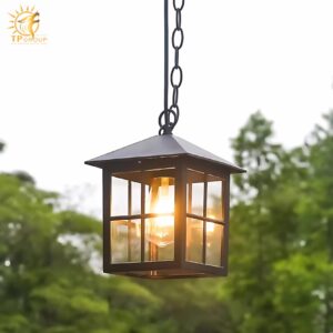 Đèn thả mái hiên hành lang thủy tinh DD016