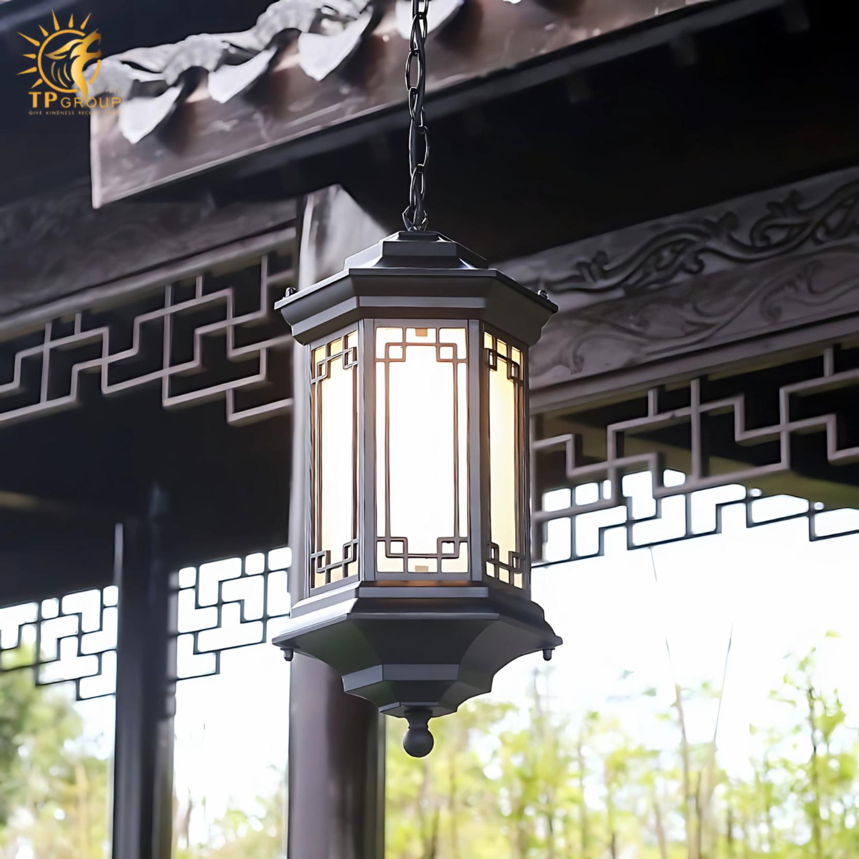 Đèn thả mái hiên trang trí biệt thự Á Đông DD018