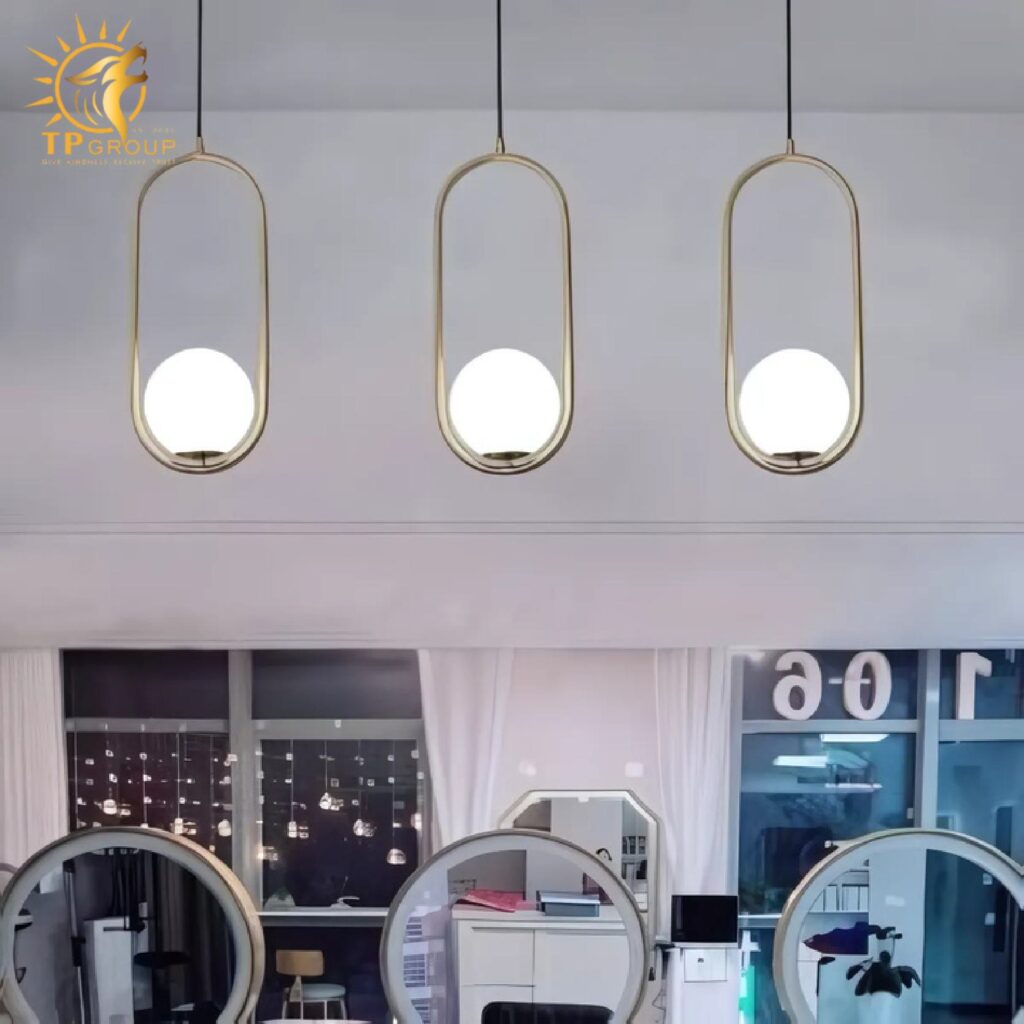 Đèn thả trần Oval trang trí phòng khách TTK03A 10 Đèn thả trần Oval trang trí phòng khách TTK03A