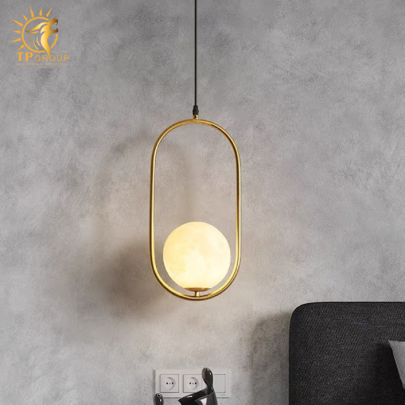 Đèn thả trần Oval trang trí phòng khách TTK03A 4 Đèn thả trần Oval trang trí phòng khách TTK03A