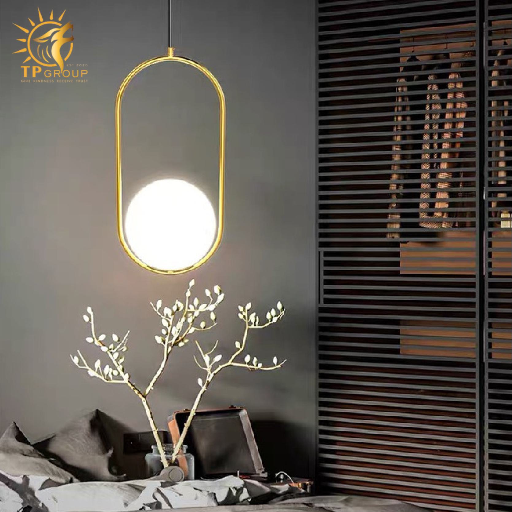 Đèn thả trần Oval trang trí phòng khách TTK03A 7 Đèn thả trần Oval trang trí phòng khách TTK03A