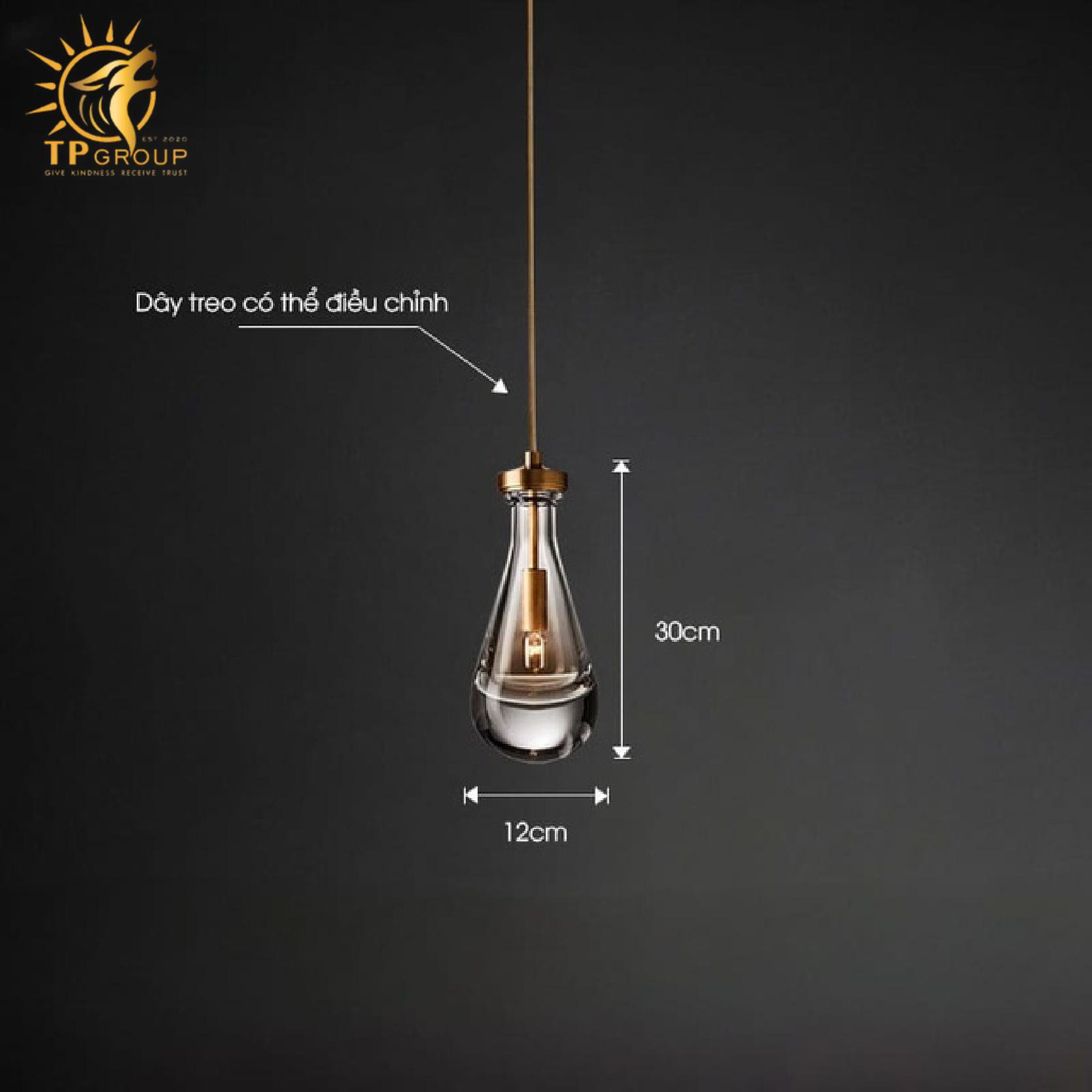 Đèn thả trần đầu giường thủy tinh đế đồng HL950 11 Đèn thả trần đầu giường thủy tinh đế đồng HL950