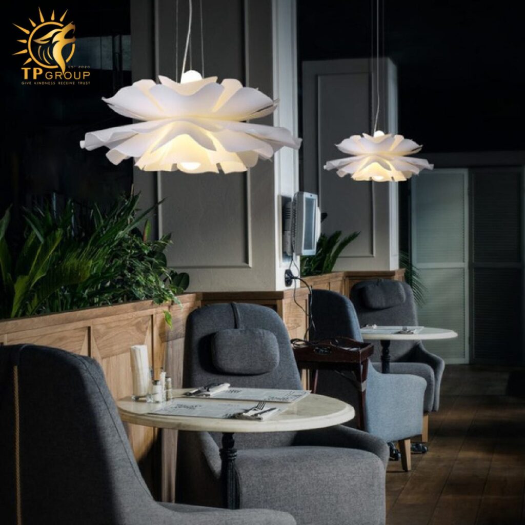 Đèn thả trần hình hoa bằng nhựa ABS XL8013 13 Đèn thả trần hình hoa bằng nhựa ABS XL8013