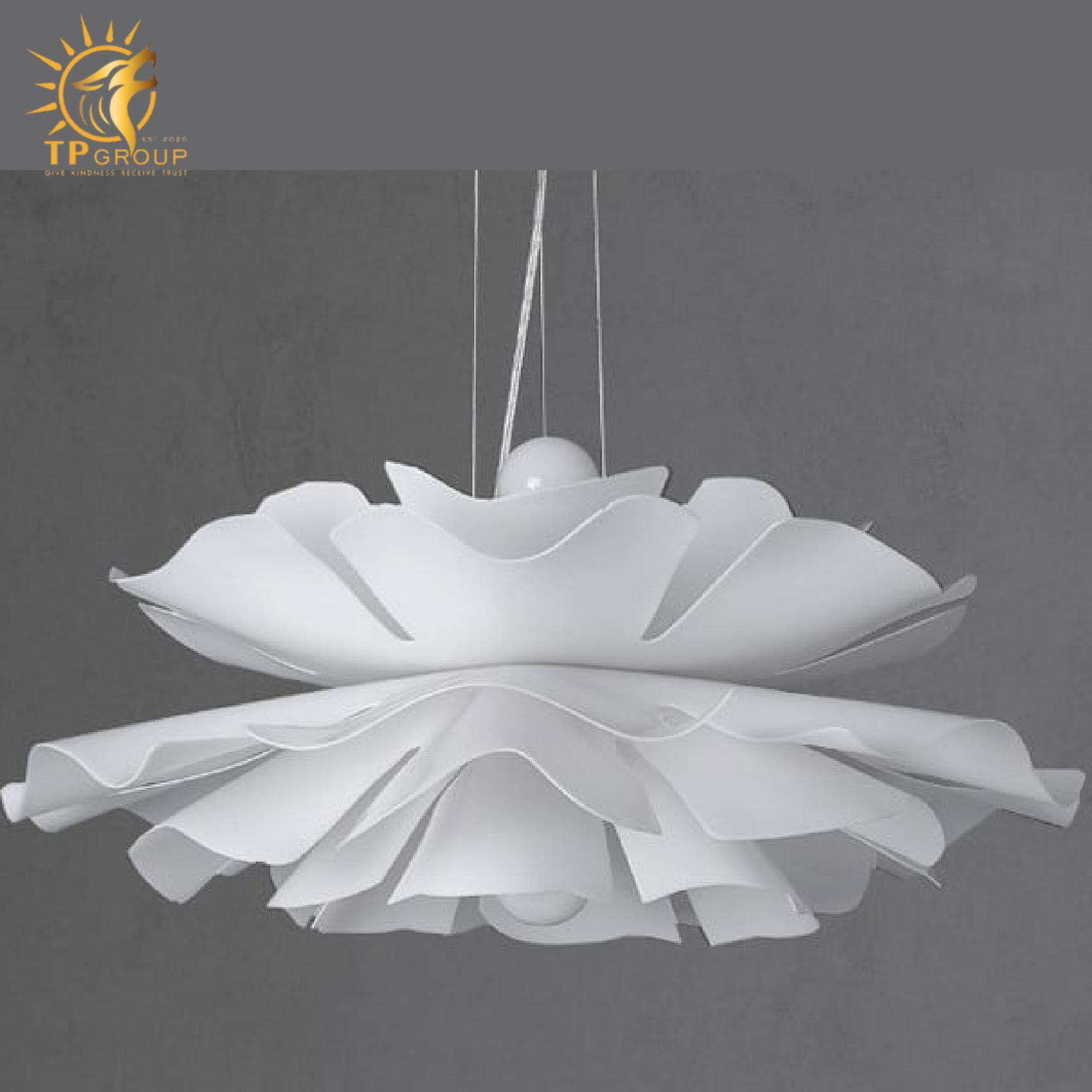 Đèn thả trần hình hoa bằng nhựa ABS XL8013 6 Đèn thả trần hình hoa bằng nhựa ABS XL8013