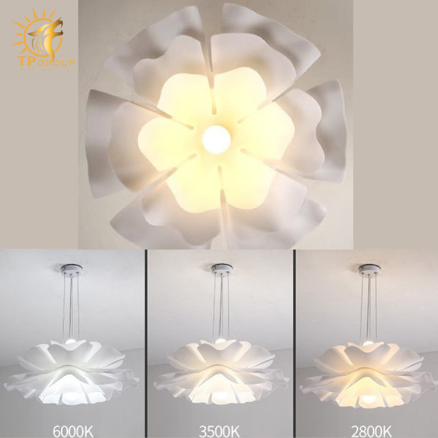 Đèn thả trần hình hoa bằng nhựa ABS XL8013 9 Đèn thả trần hình hoa bằng nhựa ABS XL8013