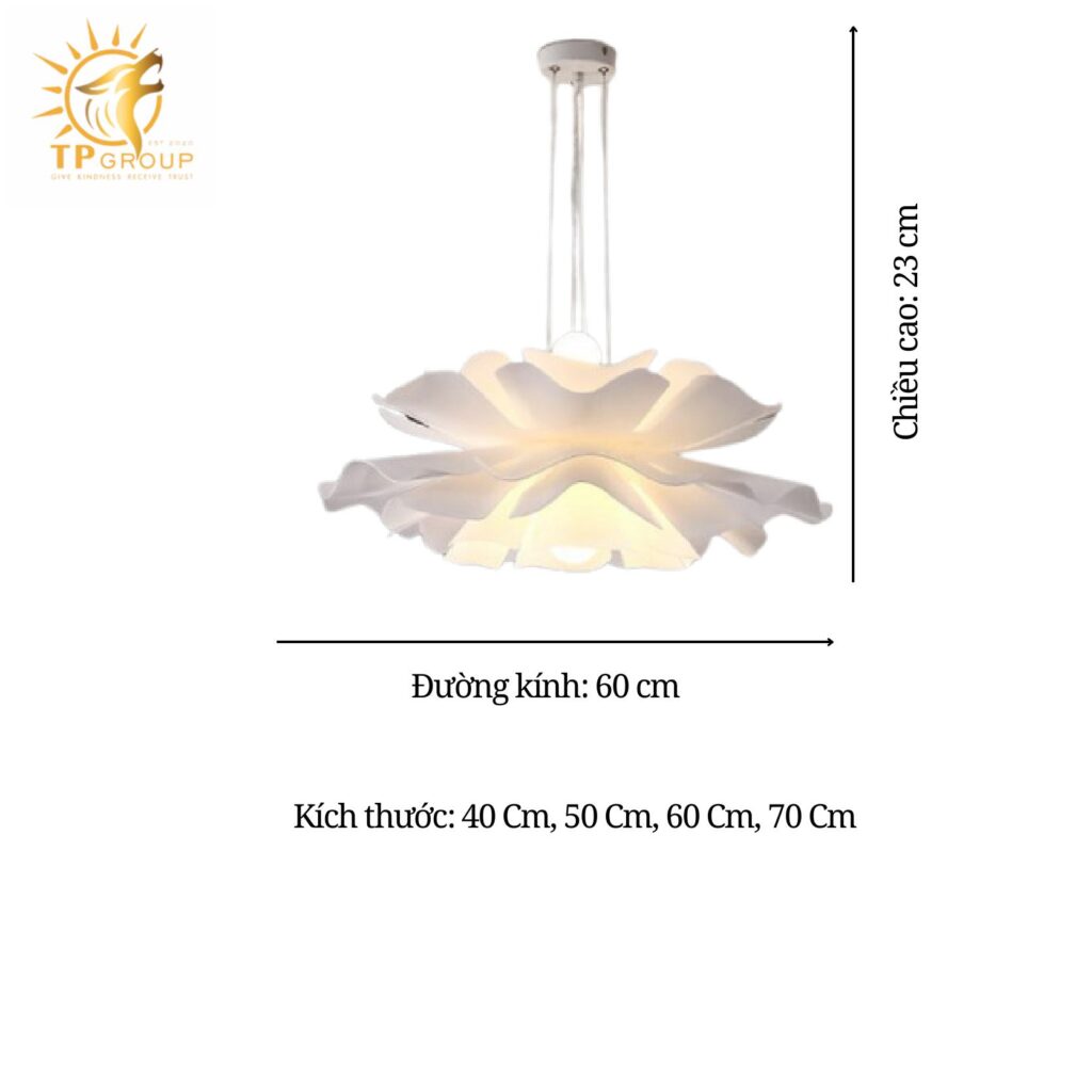 Đèn thả trần hình hoa bằng nhựa ABS XL8013 