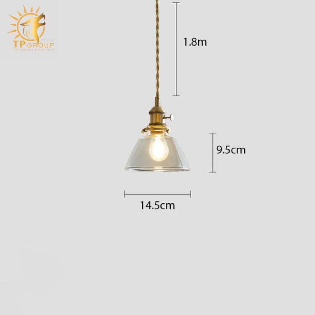 Đèn thả trần thuỷ tinh kiểu rustic đế đồng XL6932G 18 Đèn thả trần thuỷ tinh kiểu rustic đế đồng XL6932G