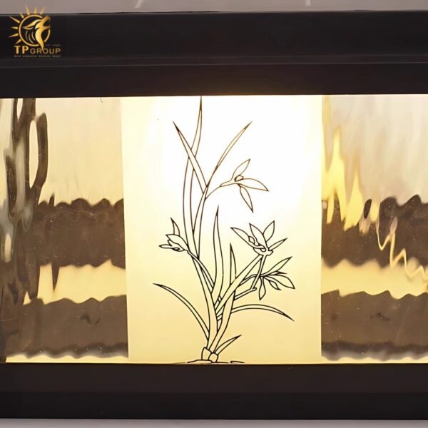 Đèn trụ cổng decor họa tiết hoa tóc tiên ZTD135