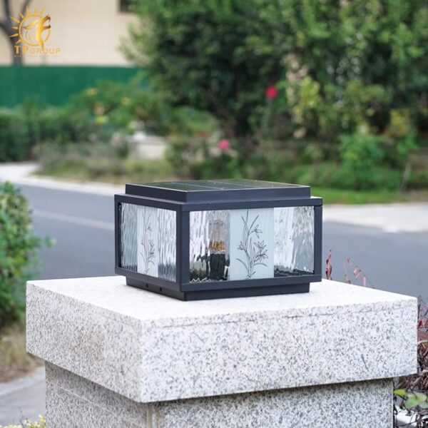 Đèn trụ cổng decor họa tiết hoa tóc tiên ZTD135