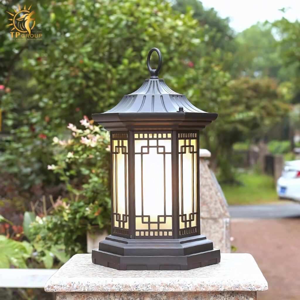 Đèn trụ cổng trang trí biệt thự Á Đông WPD105
