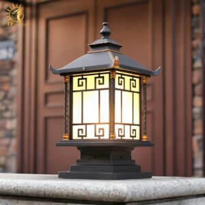 Đèn trụ cổng trang trí biệt thự kiểu Á Đông ZTD042