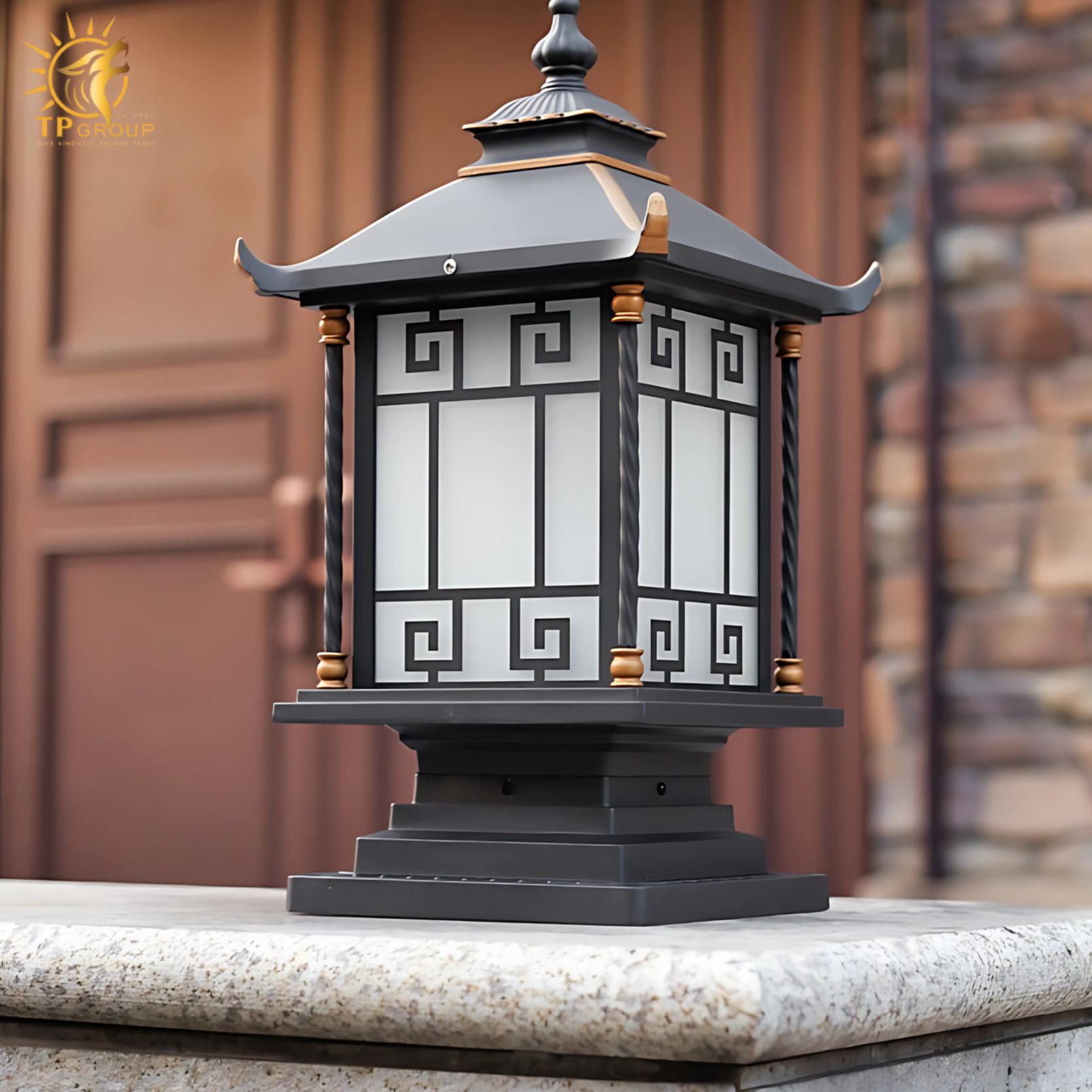 Đèn trụ cổng trang trí biệt thự kiểu Á Đông ZTD042 3 Đèn trụ cổng trang trí biệt thự kiểu Á Đông ZTD042