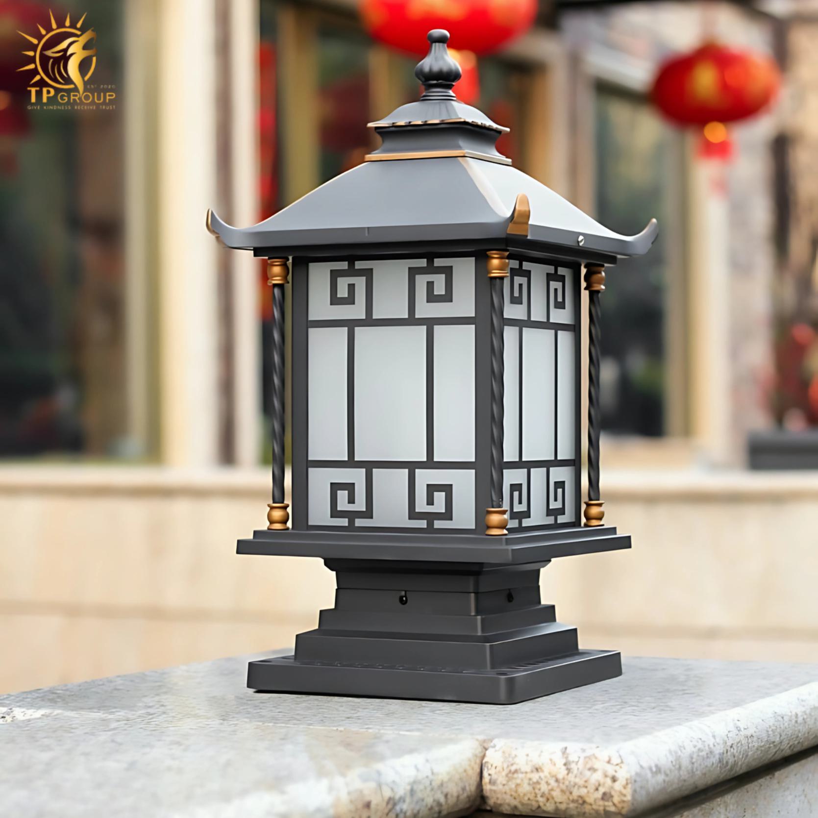 Đèn trụ cổng trang trí biệt thự kiểu Á Đông ZTD042 2 Đèn trụ cổng trang trí biệt thự kiểu Á Đông ZTD042