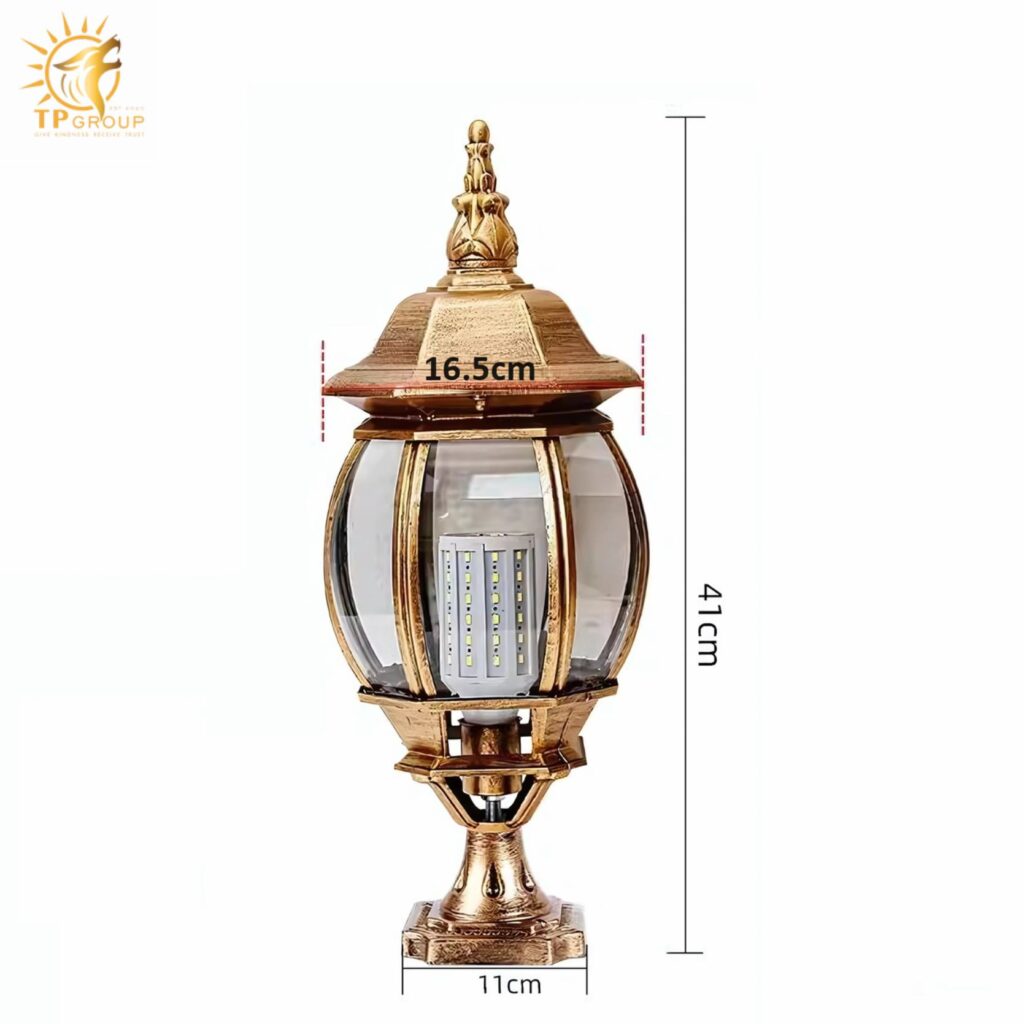 Đèn trụ cổng trang trí biệt thự tân cổ điển KL3269