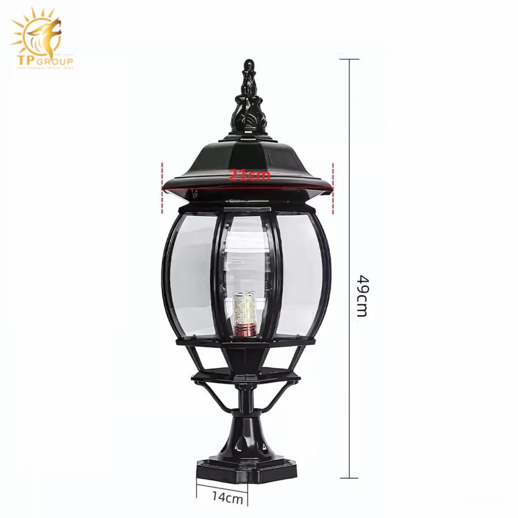 Đèn trụ cổng trang trí biệt thự tân cổ điển KL3269