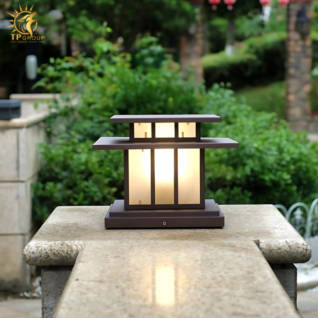 Đèn trụ cổng trang trí kiểu Nhật độc đáo KL6547