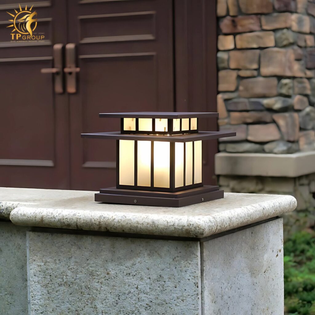 Đèn trụ cổng trang trí kiểu Nhật độc đáo KL6547