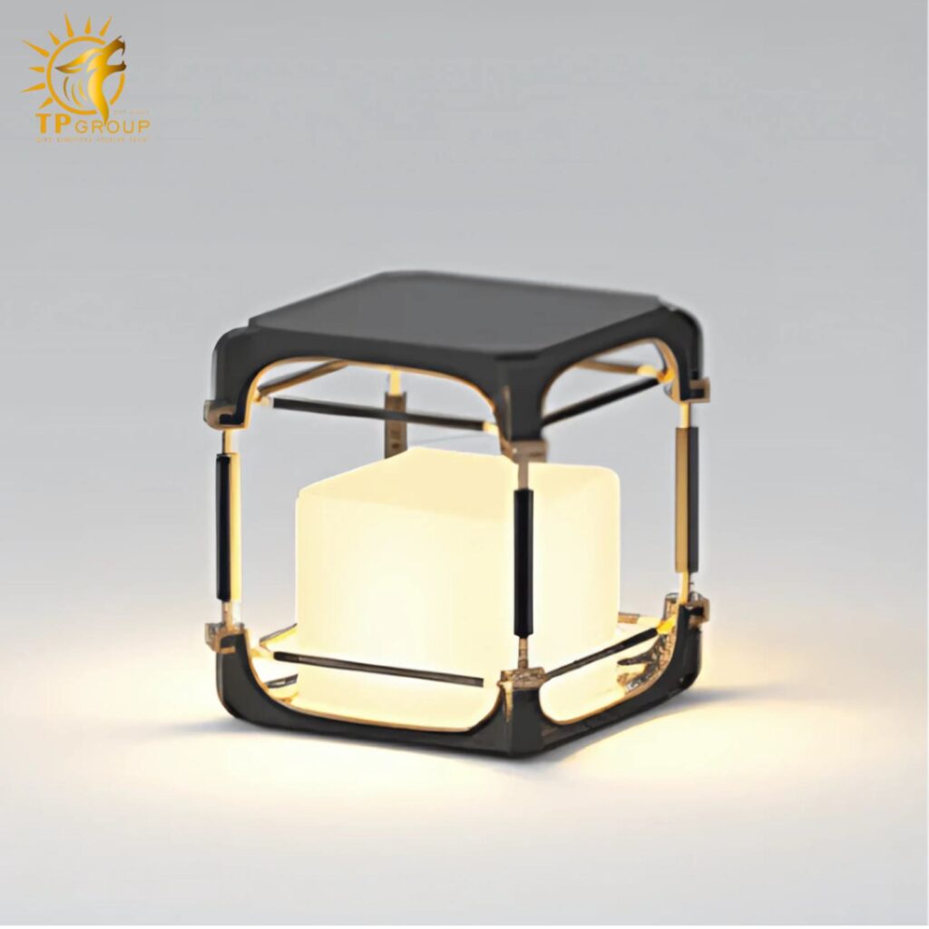 Đèn trụ sân vườn hình khối năng lượng mặt trời CZ3048 14 Đèn trụ sân vườn hình khối năng lượng mặt trời CZ3048