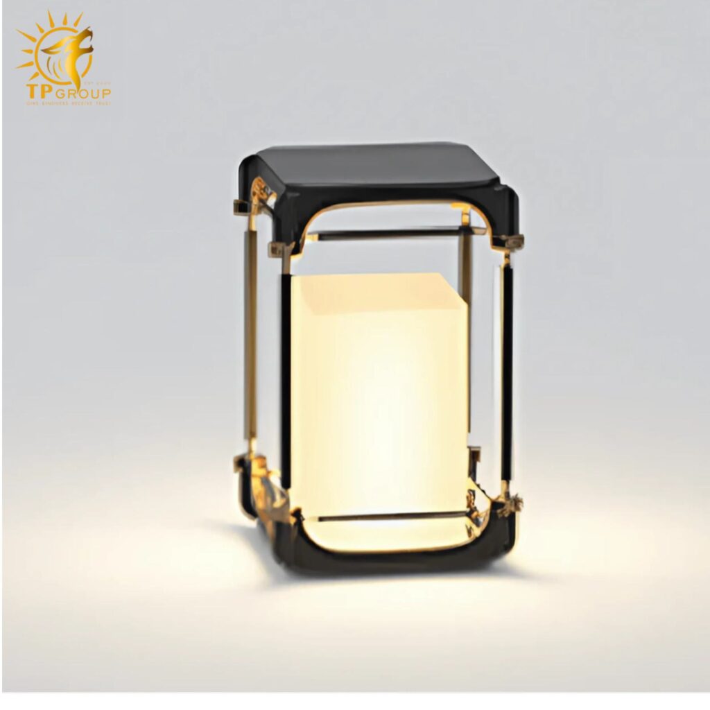 Đèn trụ sân vườn hình khối năng lượng mặt trời CZ3048 15 Đèn trụ sân vườn hình khối năng lượng mặt trời CZ3048