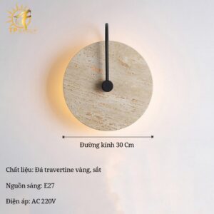 Đèn tường đá hang động màu vàng phong cách wabi-sabi Nhật Bản TPDV011